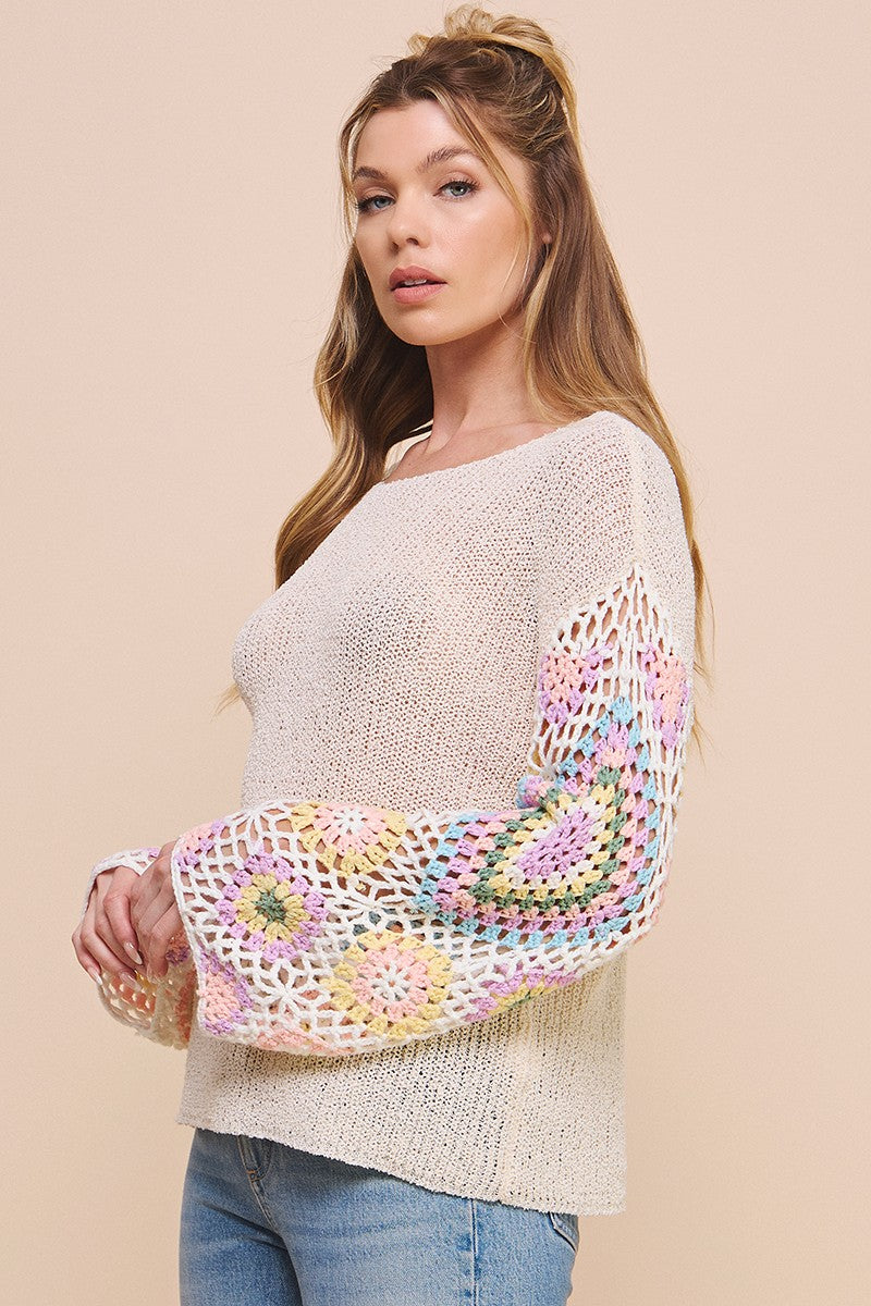 Granny Chic Crochet Sweater