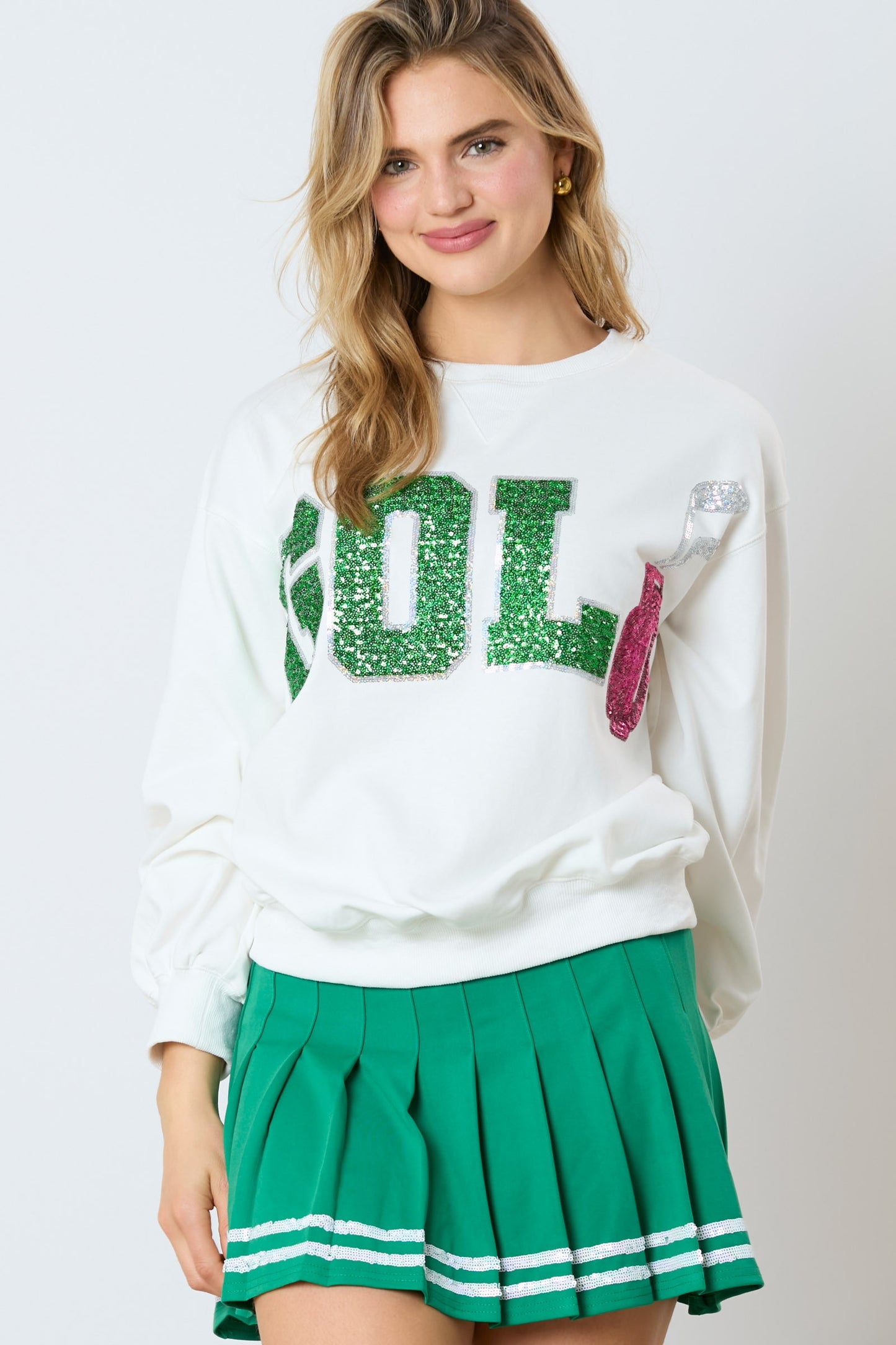 Golf Sequins Embroidery Sweatshirts | FANTASTIC FAWN