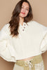 Bundle Up Button Down Solid Hoodie Sweater | POL** - Final Sale