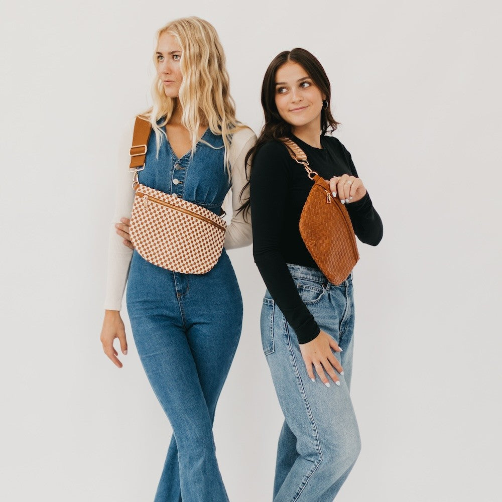 Checkered Westlyn Woven Bum Bag * JUNE PREORDER