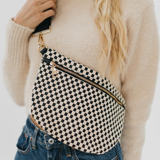 Checkered Westlyn Woven Bum Bag * JUNE PREORDER