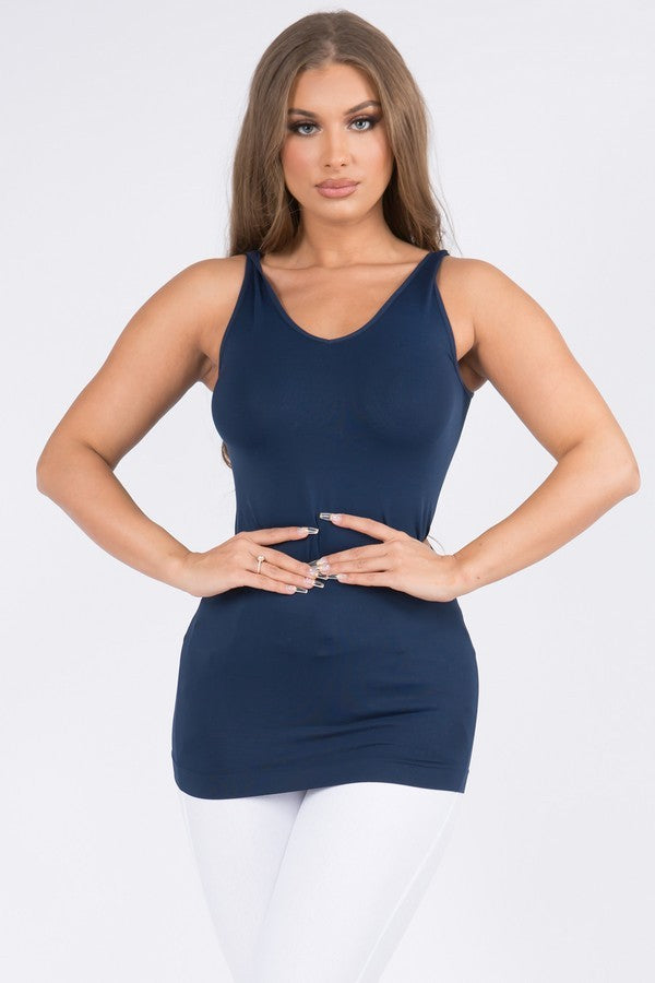 Reversible V Or U Neckline Seamless Tank - Part 2 (10 COLORS)