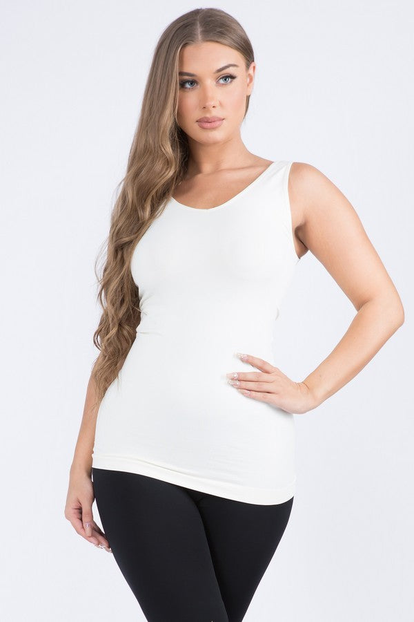 Reversible V Or U Neckline Seamless Tank - Part 2 (10 COLORS)
