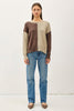 Color Block Basic Round Neck Sweater** - Final Sale