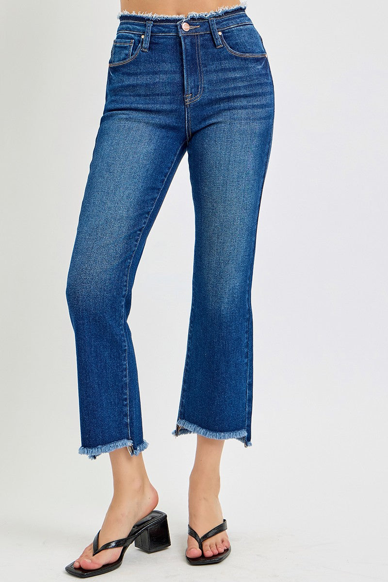 High Rise Crop Flare Denim Jeans | RISEN - Final Sale