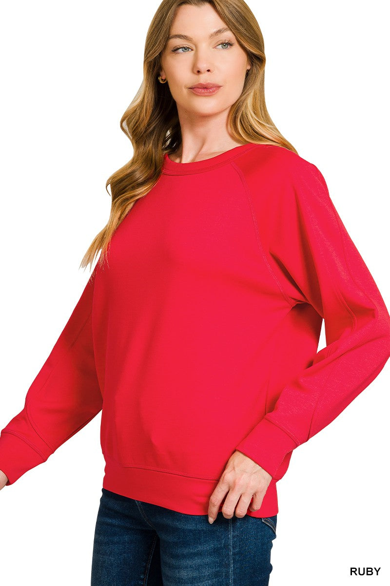Scuba Crewneck Pullover (7 COLORS) | ZENANA *LA LIVE PREORDER