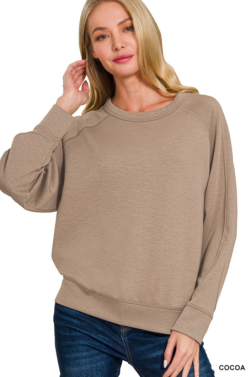 Scuba Crewneck Pullover (7 COLORS) | ZENANA *LA LIVE PREORDER