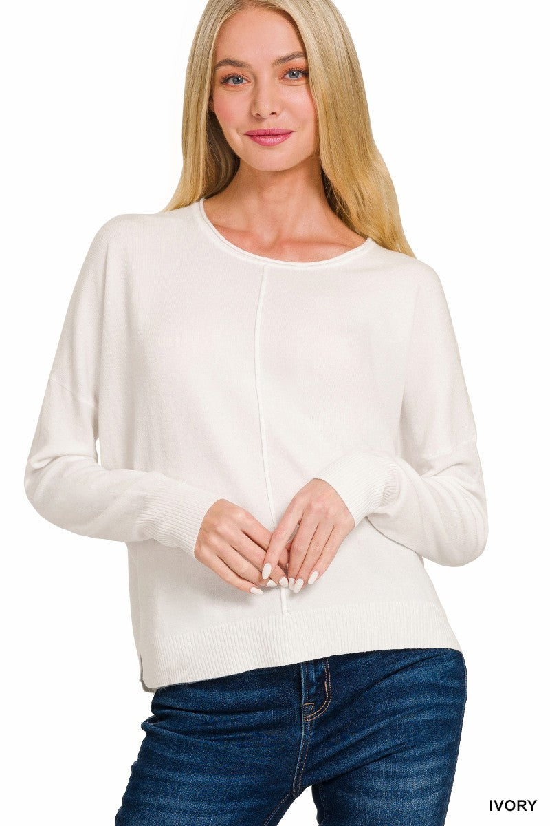 The Dreamer Round Neck Sweater | ZENANA (8 COLORS)
