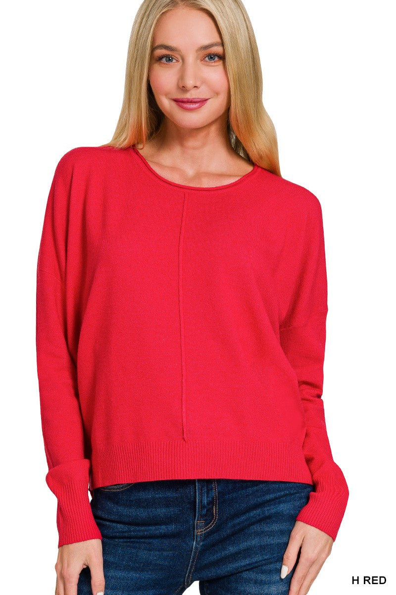The Dreamer Round Neck Sweater | ZENANA (8 COLORS)