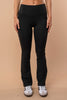 Wide Yoga Black Straight Leggings - Final Sale