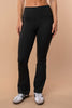 Wide Yoga Black Straight Leggings - Final Sale