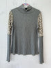 Animal Print Color Block Top** - Final Sale