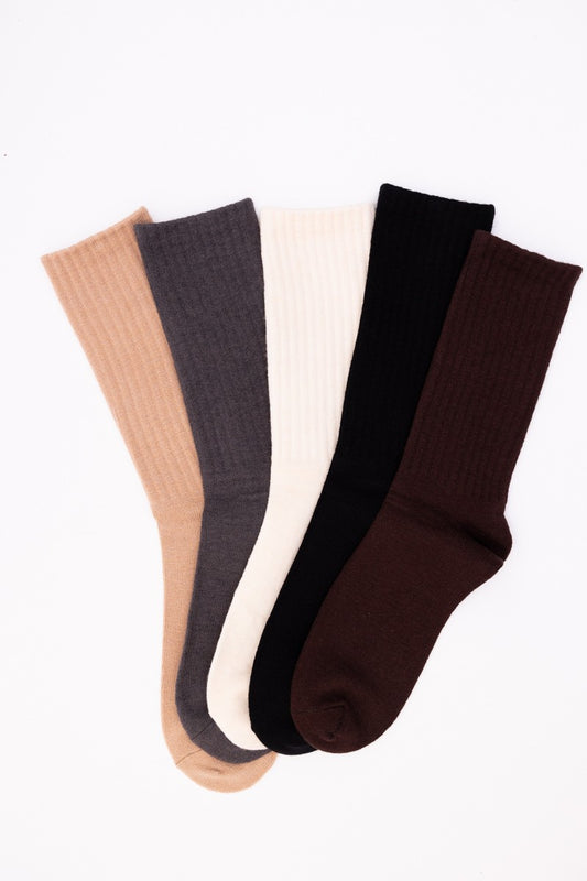 Earth Tones Comfort Crew Socks * DEAL**