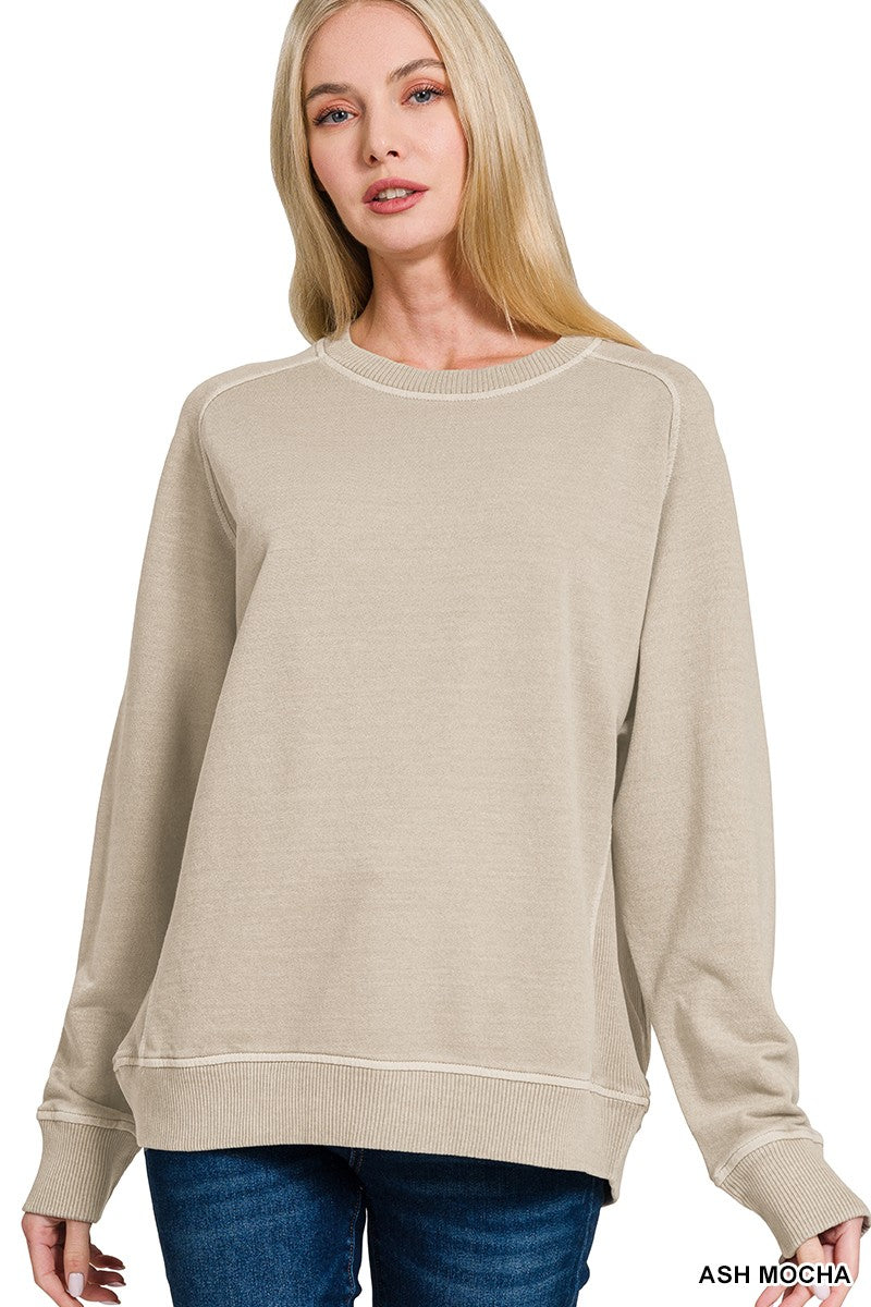 French Terry Pullover | ZENANA - Final Sale
