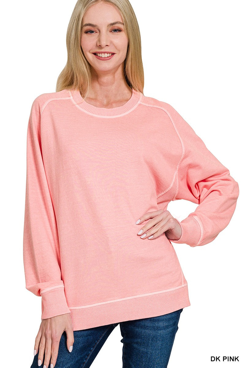 French Terry Pullover | ZENANA - Final Sale