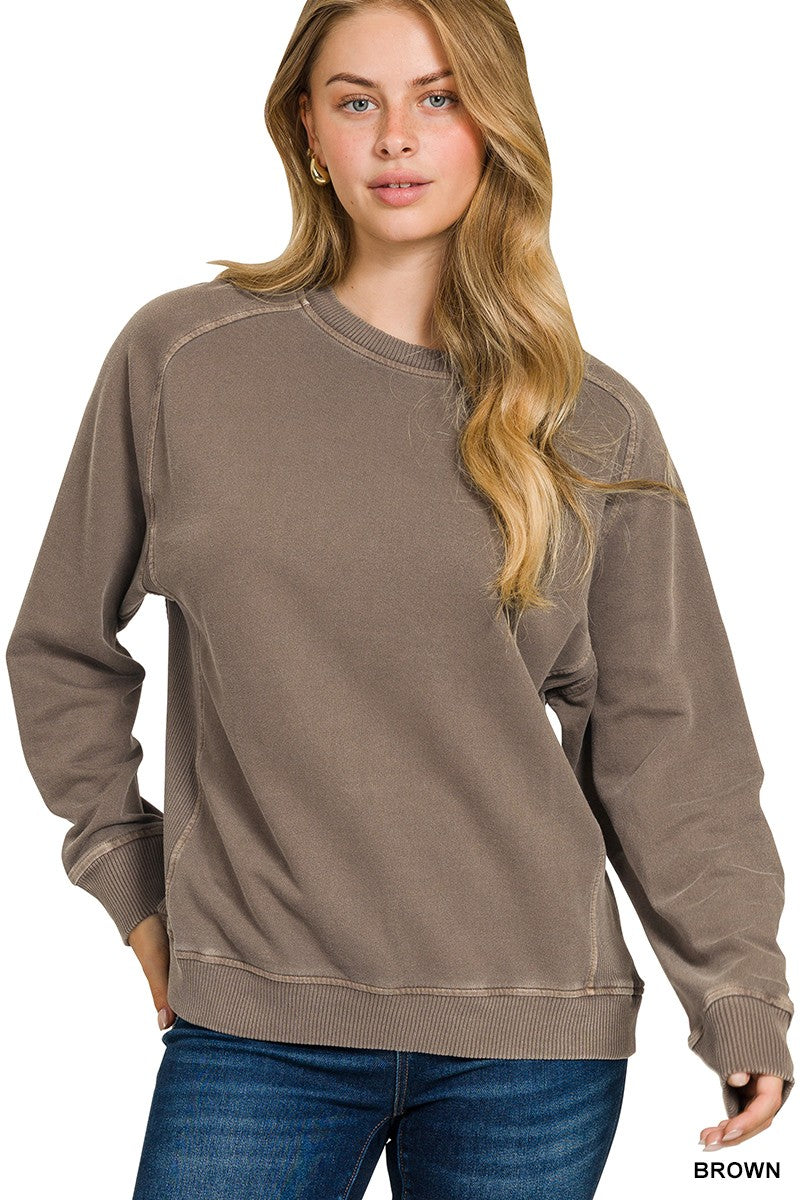 French Terry Pullover | ZENANA - Final Sale