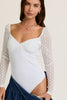 Sweetheart Lace White Bodysuit -Final Sale
