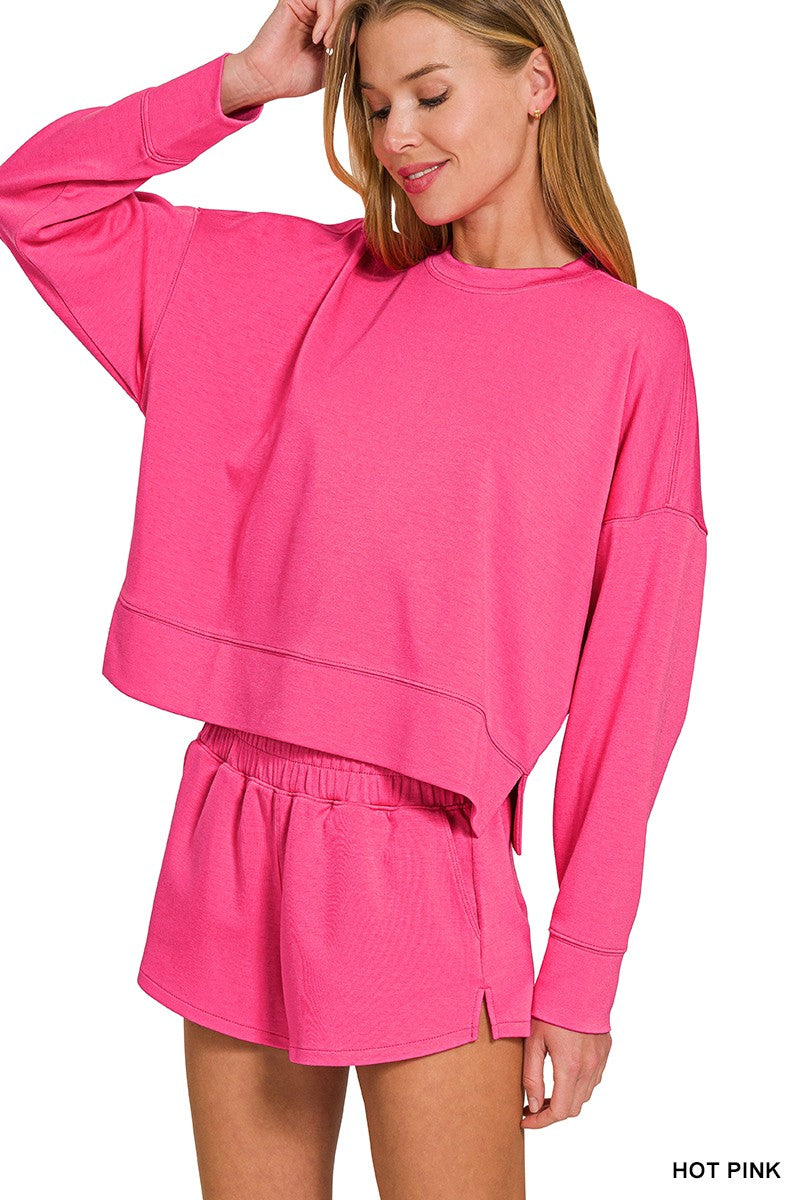 Scuba Long Sleeve Sweatshirts & Shorts Set - Final Sale