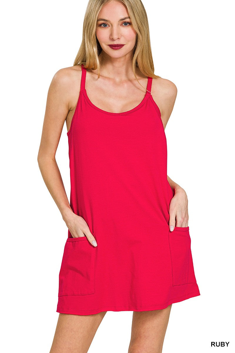 The Holly Mini Dress With Built-in Romper Liner | Zenana (7 COLORS) *DEAL*