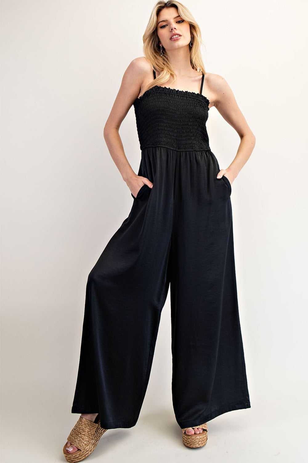 Smock Sleeveless Jumpsuit