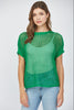 Green Open Knit Cover Up Top - Final Sale