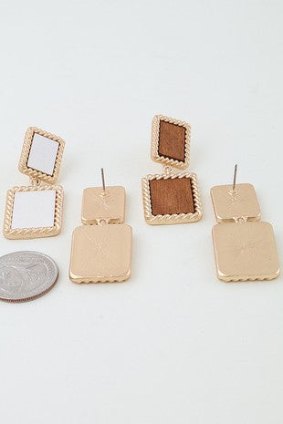 Modern Twisted Frame Earrings (2 COLORS) *LA LIVE PREORDER