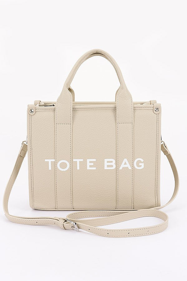 Faux Leather Small Tote Bag (4 COLORS) *LA LIVE PREORDER