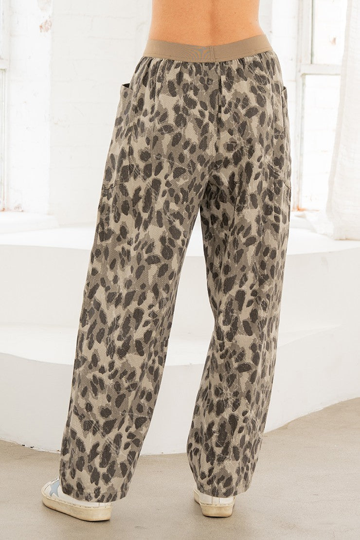 Relaxed Fit Animal Print Wide Leg Pant | SEW IN LOVE *30A SEPT PREORDER