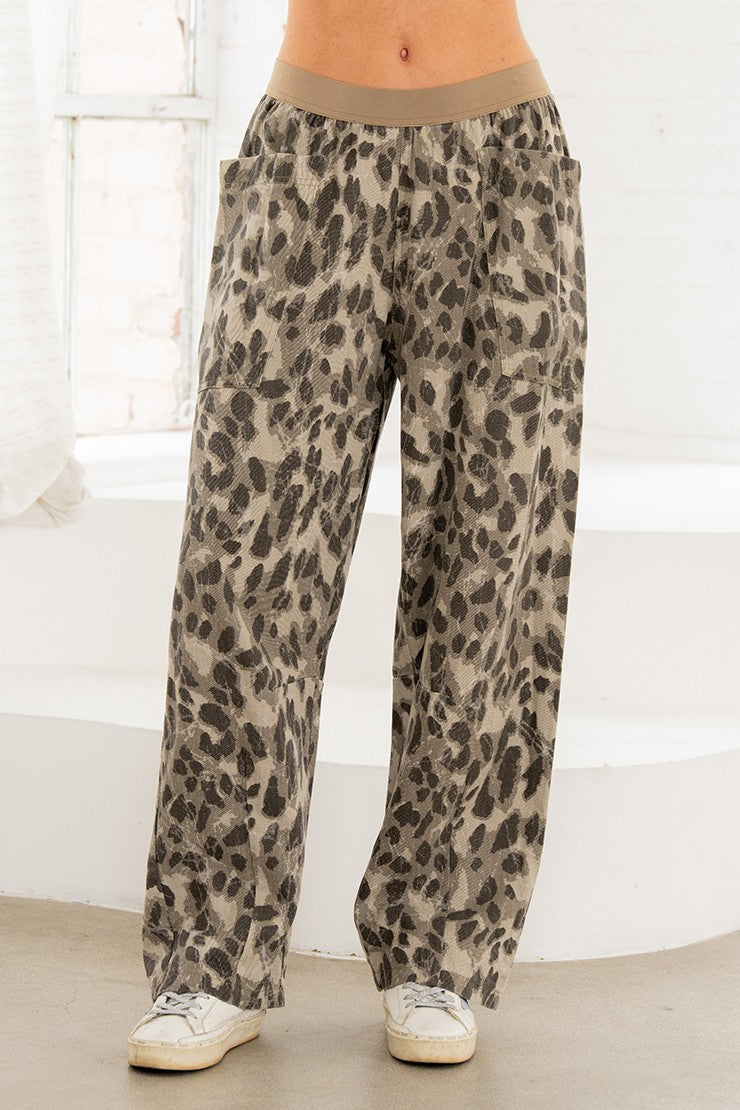 Relaxed Fit Animal Print Wide Leg Pant | SEW IN LOVE *30A SEPT PREORDER