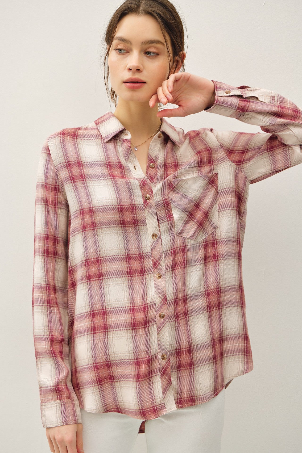 Robertson Plaid Longsleeve Button Up Shirt (4 COLORS) | BE COOL *LA LIVE PREORDER