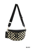 Duo Checkered Crossbody Sling Bag & Wallet | Zenana