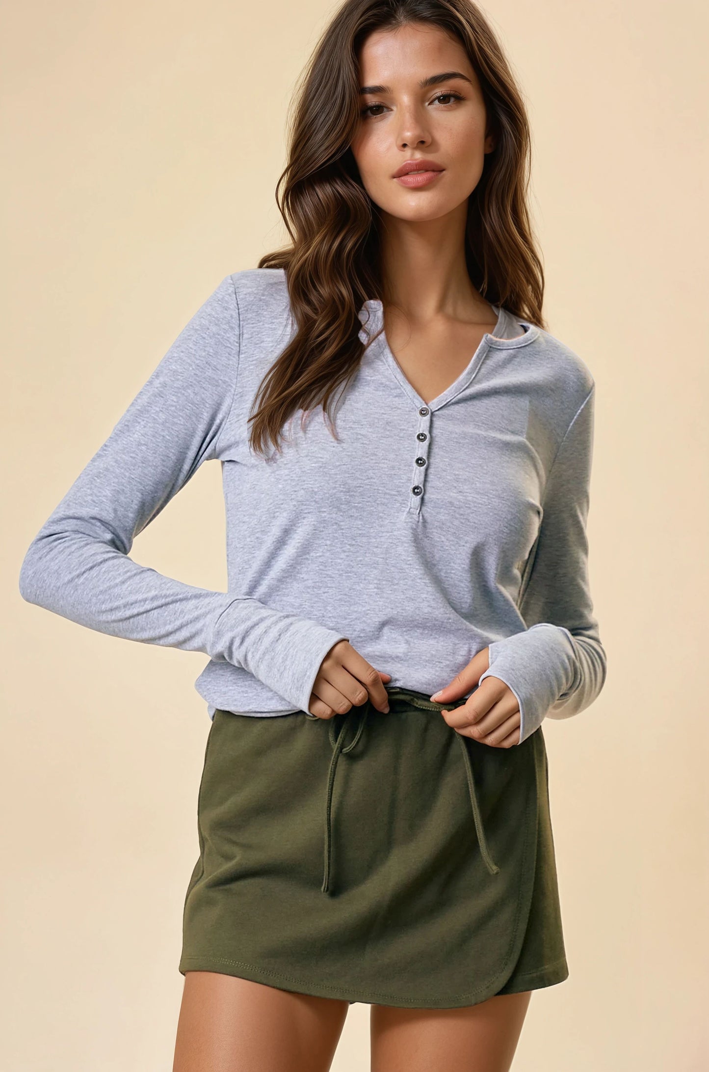 Henley Knit Top