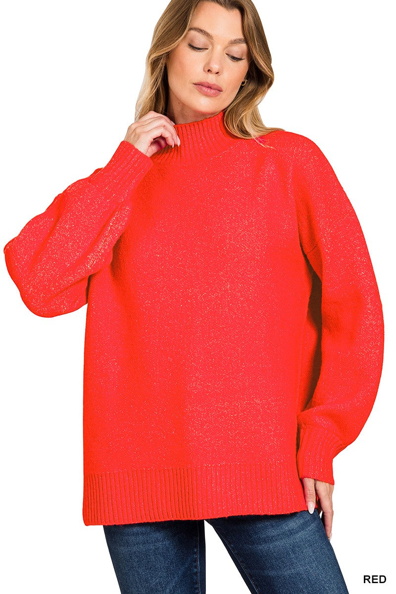 Mock Neck Sweater (4 COLORS) | ZENANA *LA LIVE PREORDER
