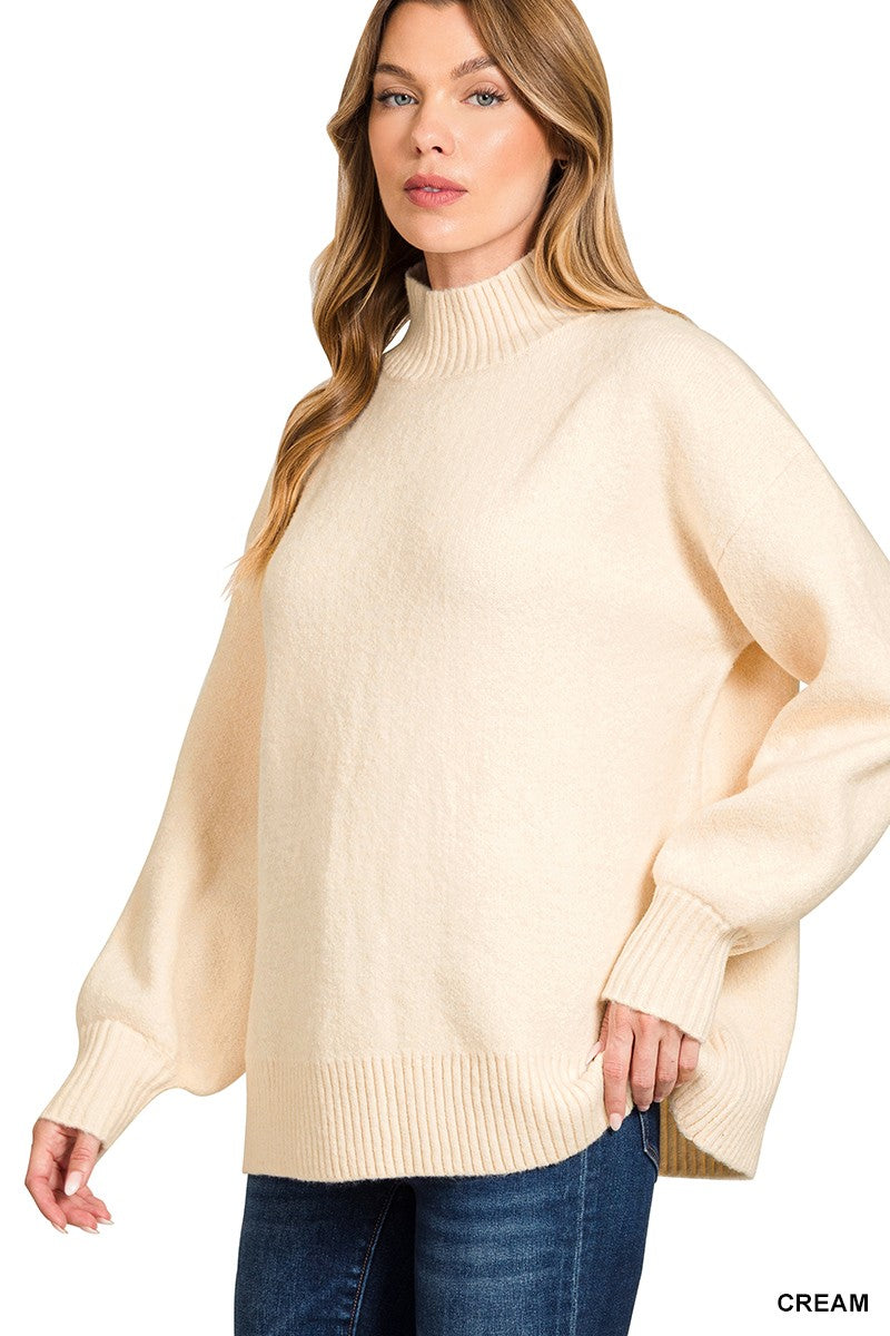 Mock Neck Sweater (4 COLORS) | ZENANA *LA LIVE PREORDER
