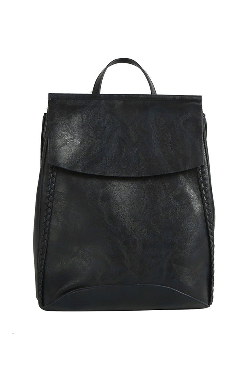 Braided Whipstitch Convertible Satchel Backpack (3 COLORS) *LA LIVE PREORDER