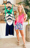 Woven Crinkle Double Spaghetti Strap V-Neck Cami Top - Final Sale**
