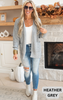 heather grey waffle cardigan