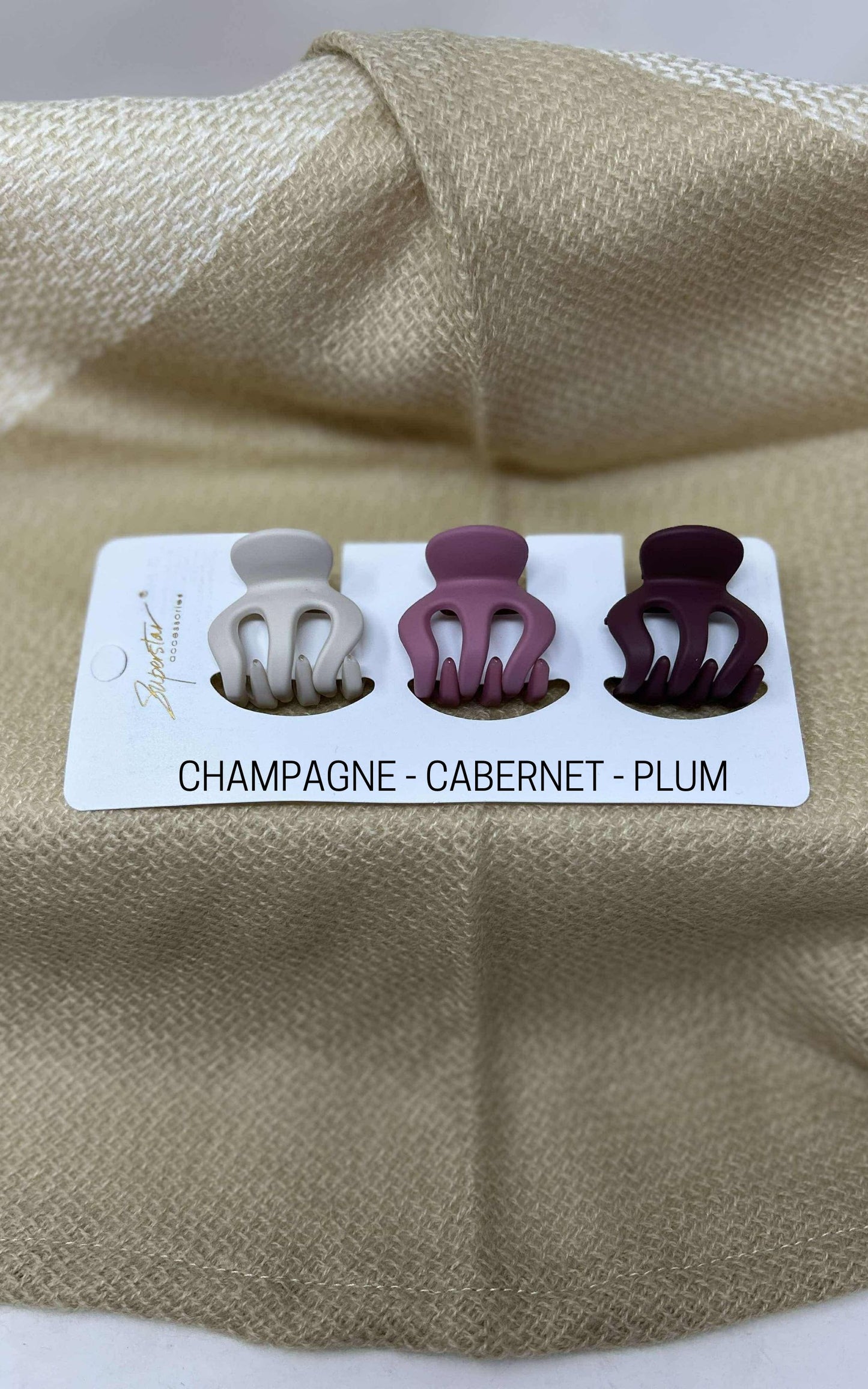 Matte Octopus Claw Clip Trio - Final Sale