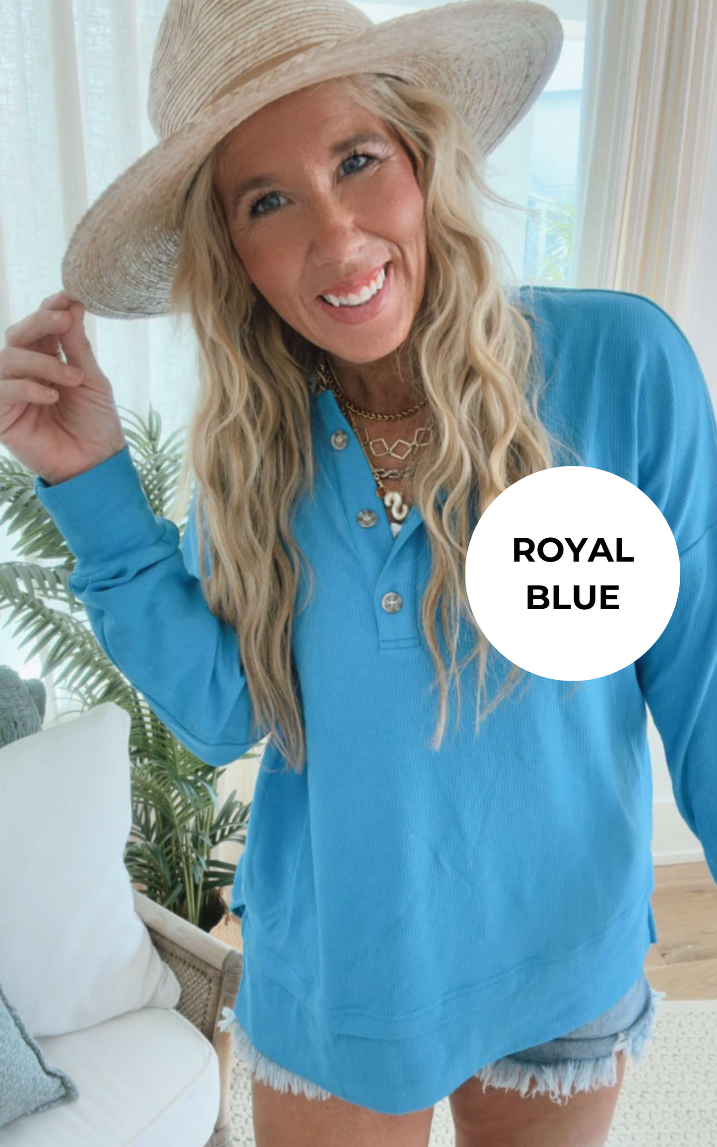 The Perfect Weekend Henley Top | SALTY WAVE *FINAL SALE