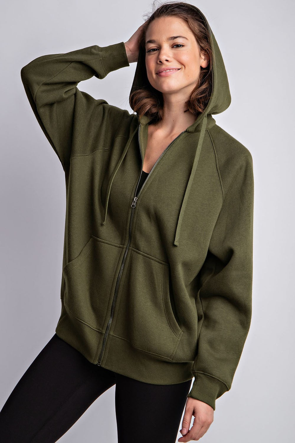 Fleece French Terry Full Zip Jacket | RAE MODE*- Final Sale