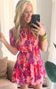 Secret Garden Floral Print Smocked Short Dress - Final Sale