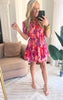 Secret Garden Floral Print Smocked Short Dress - Final Sale