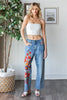Washed Flower Embroidery Denim Jeans | OLi & HALI - Final Sale