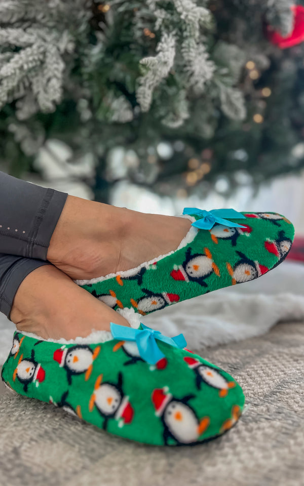 Holiday Fuzzy Sock Slippers