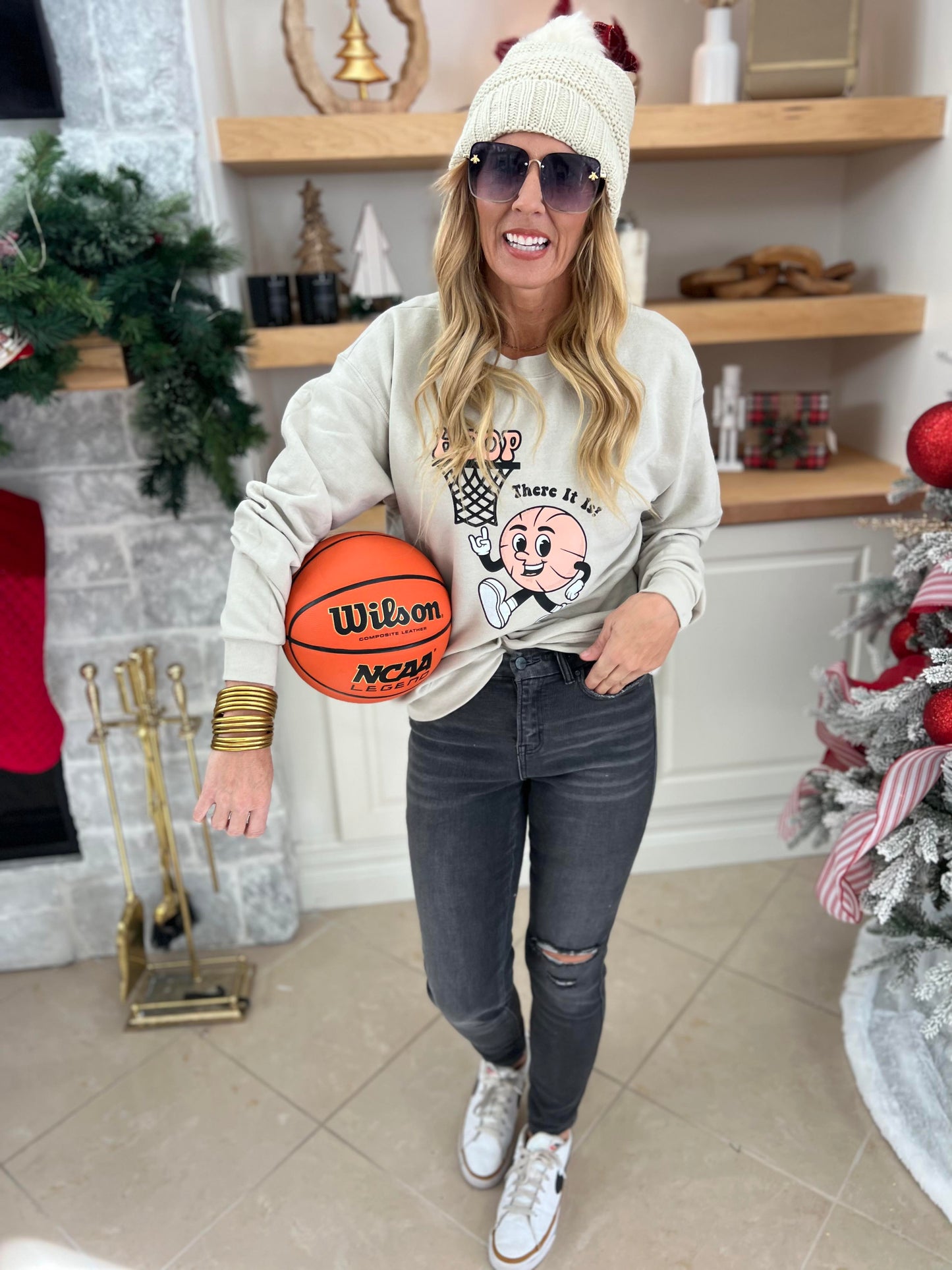 Whoop There It Is Basketball Crewneck Sweatshirt - Final Sale