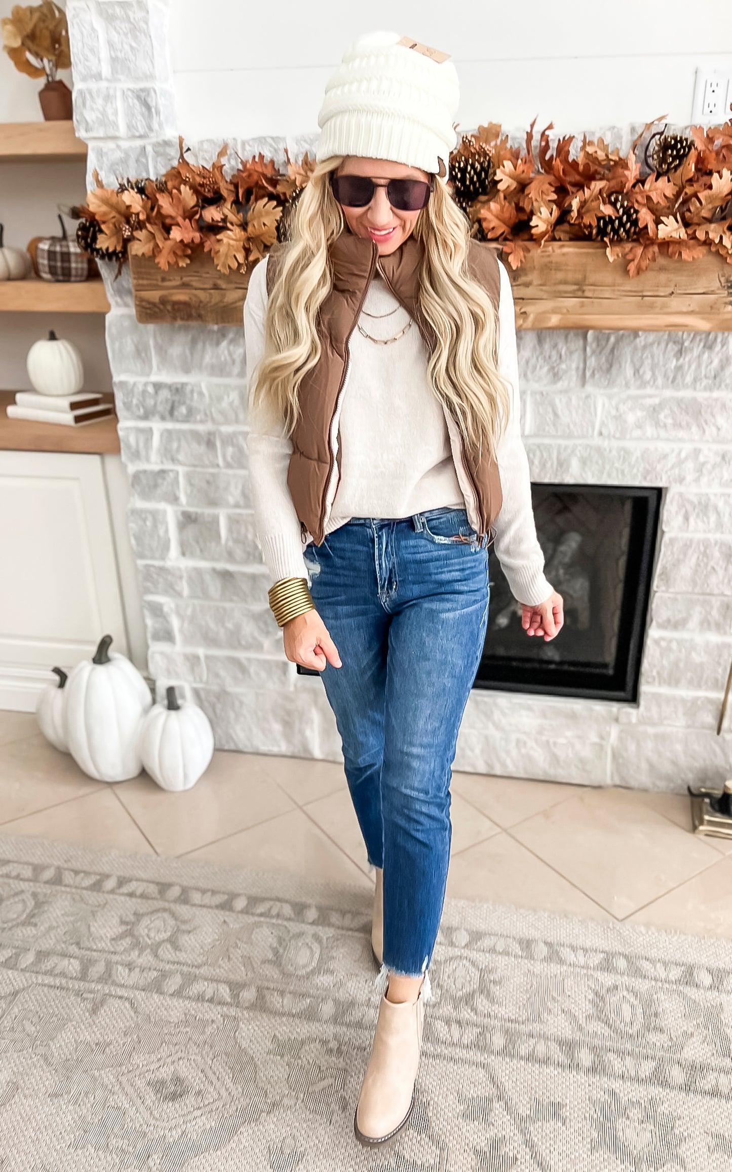 brown vest reversible