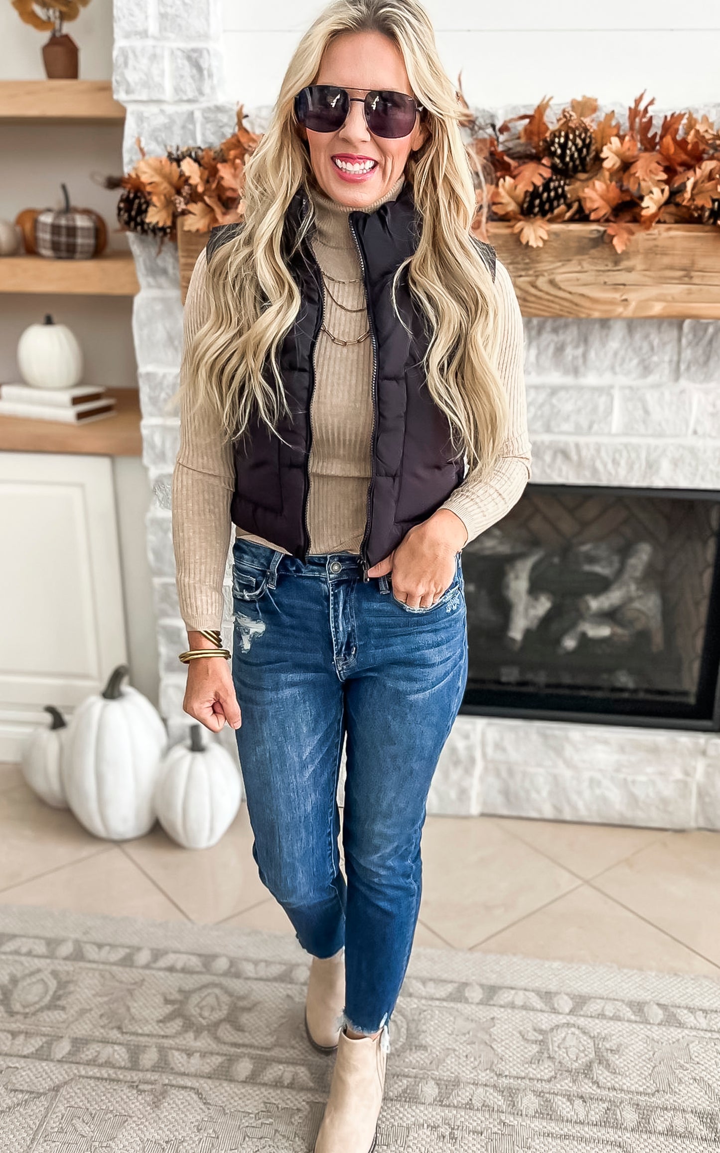 ribbed oatmeal turtleneck