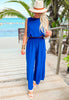 royal blue pants top outfit
