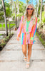 Press Pleated Rainbow Shirt with Matching Shorts - Final Sale