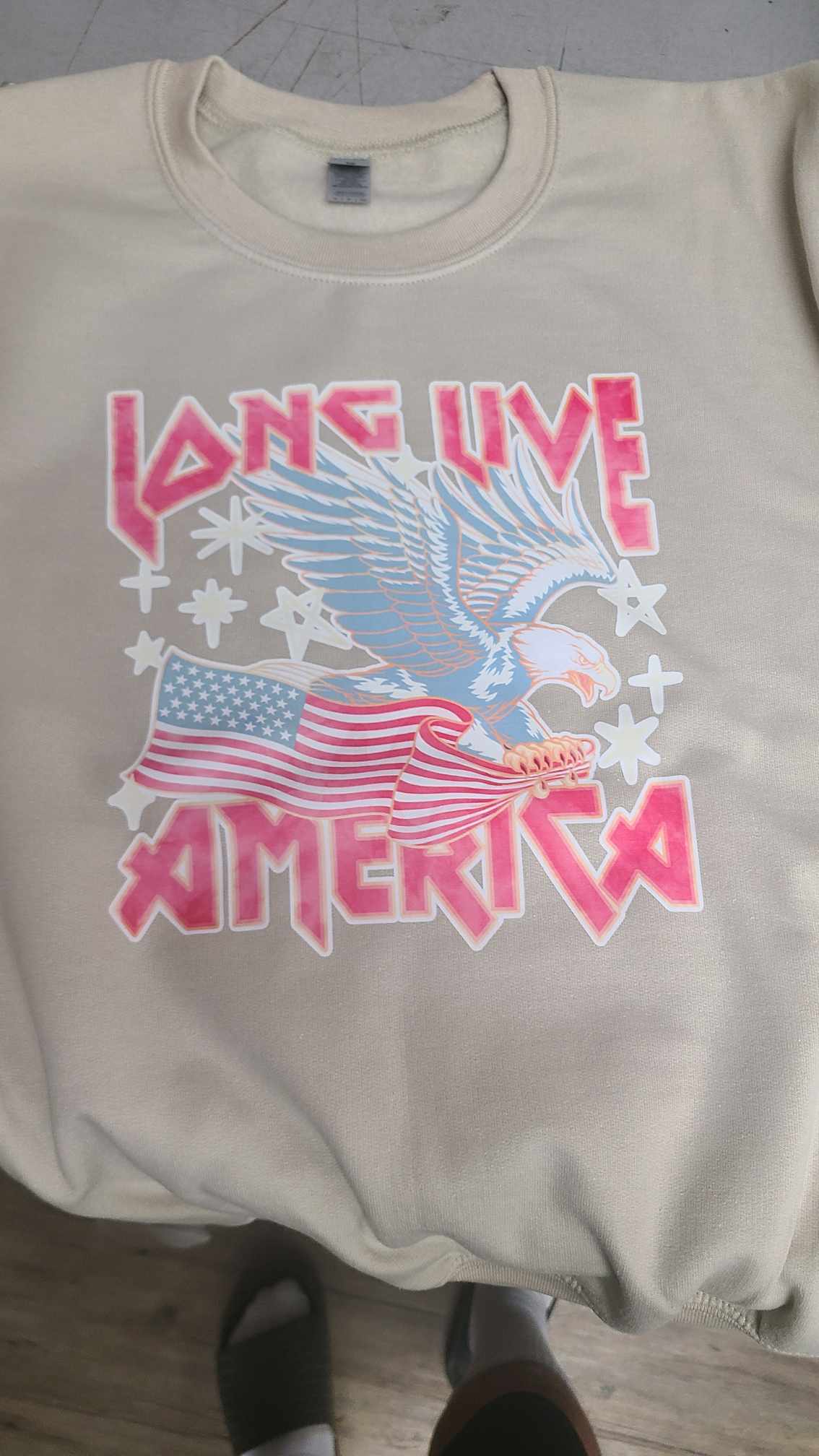 Long Live America Graphic Crewneck Sweatshirt - Final Sale